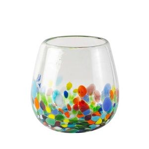 Stemless Wineglass in Confetti Dots| 12 oz.